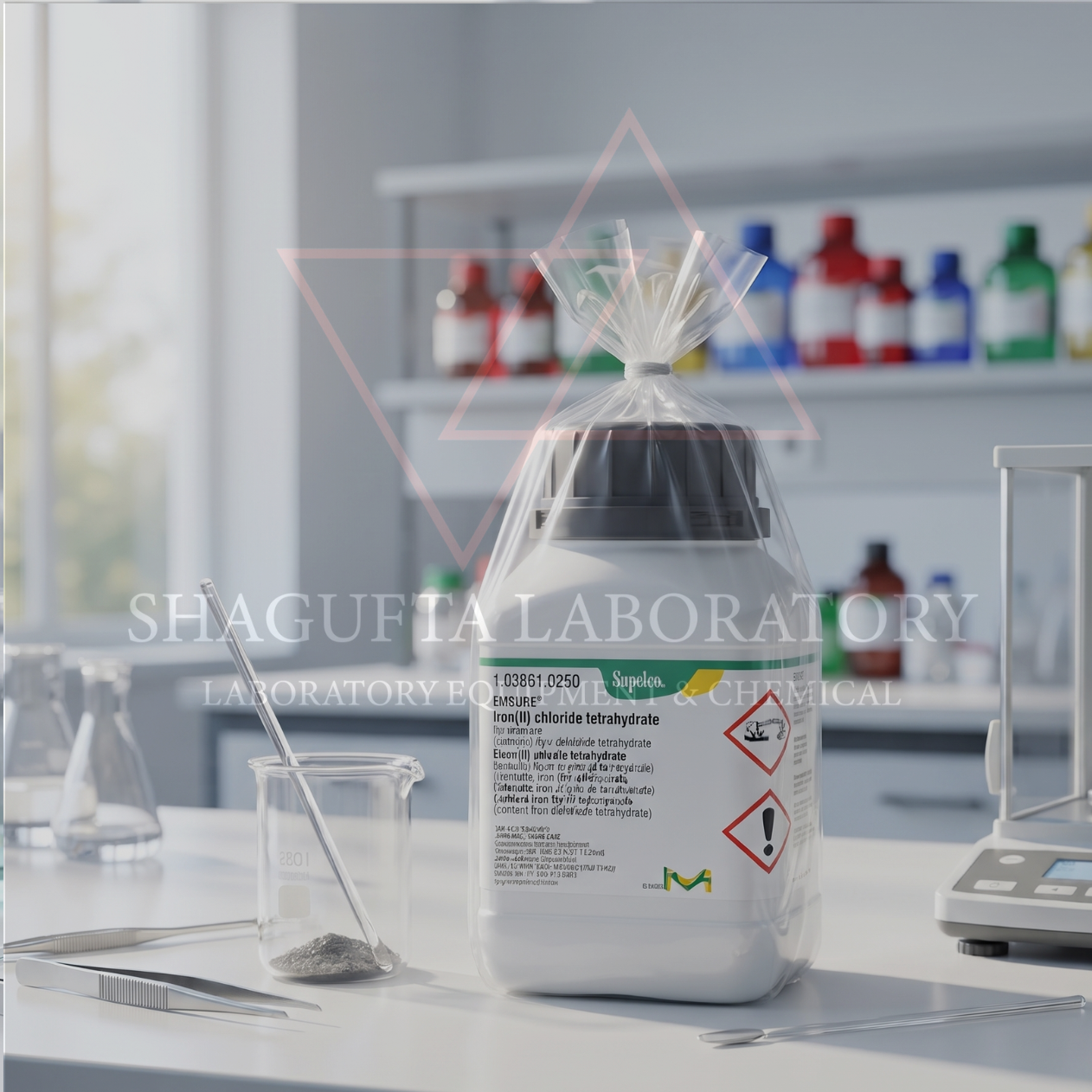 Iron(II) Chloride Tetrahydrate 10GR 103861 – Ferrous Chloride Tetrahydrate / Besi(II) Klorida Tetrahidrat Grade Laboratorium | SHAGUFTA LABORATORY (REPACK) - Gambar 2