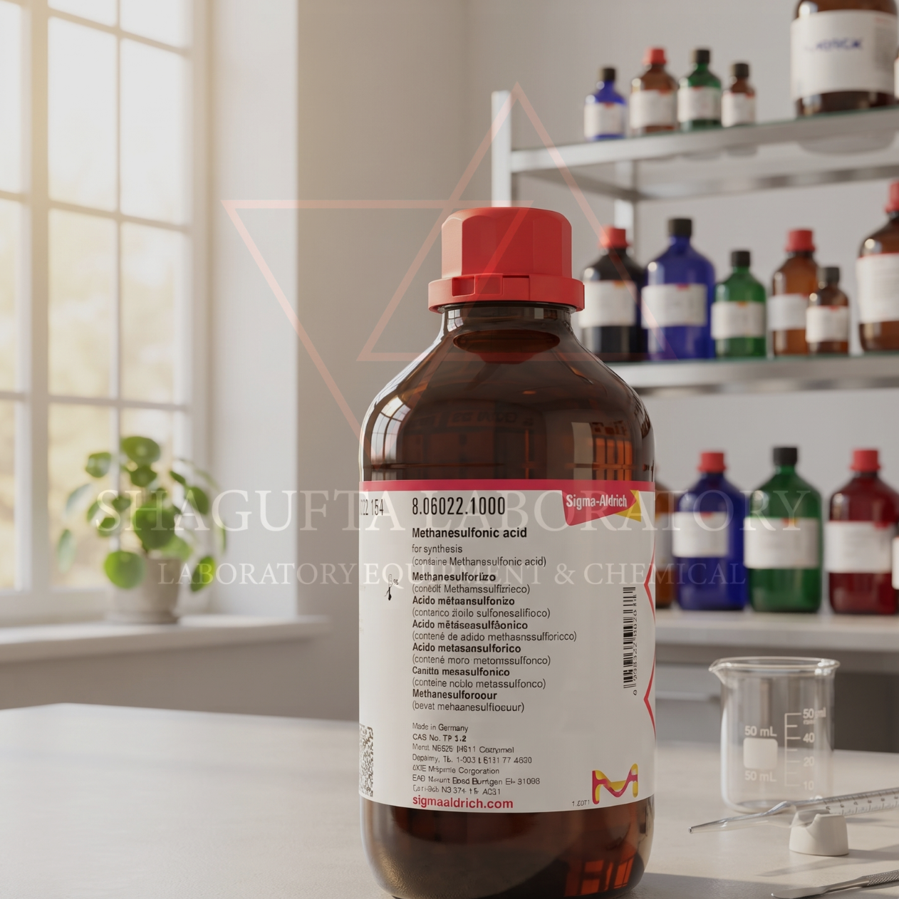 METHANESULFONIC ACID 50ML 806022 | SHAGUFTA LABORATORY | Reagen Kimia untuk Sintesis, Analisis & Penelitian (REPACK)